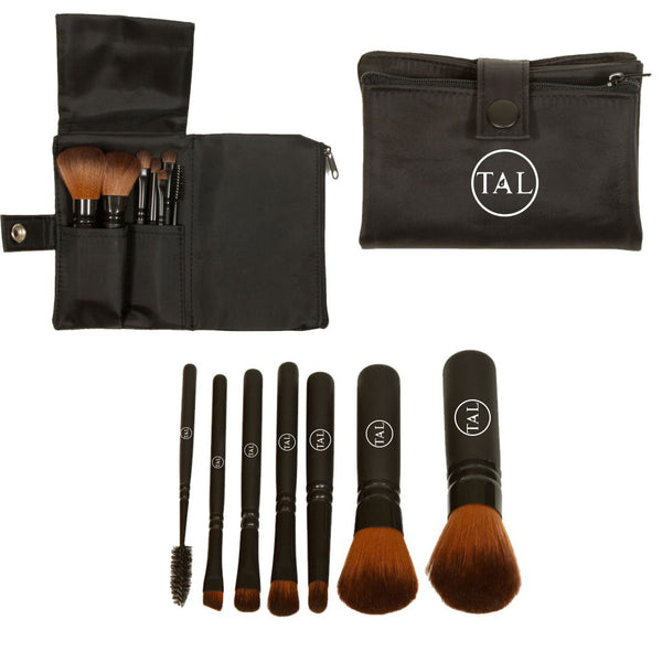 Vegan Brown Faux Mini Brush Set